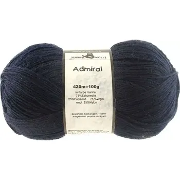 Příze Schoppel Wolle Admiral 4485 Marine (Ponožková příze Admiral 4485 Marine)