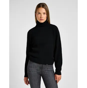 Dámský svetr Svetr Lee ROLL NECK KNIT BLACK Velikost: XL