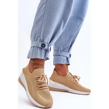 Dámské tenisky Sportovní Nastavitelné Boty Na Podpatku Visconti Barva: Béžová, Velikost: 39