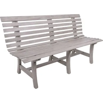 Zahradní lavice Šedá dřevěná zahradní lavice Mandalay – Garden Pleasure ID_1664898