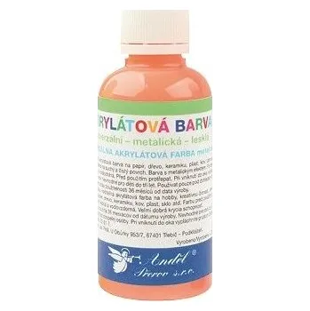 Speciální výtvarná barva Barvy na textil, na světlé materiály, svítící ve tmě 50g - 2. NEON ORANŽOVÁ