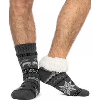 Pánské ponožky Pánské termo ponožky sobík- tmavě šedé, VELIKOST 39 - 42