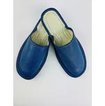 Pánské kožené papuče v tmavě-modré barvě 17C, VELIKOST 40