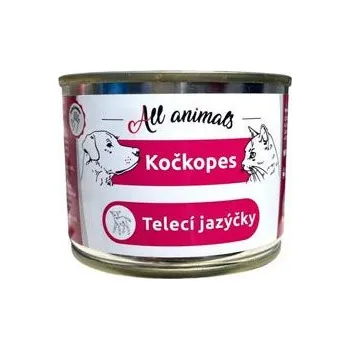 Krmivo pro psa All Animals kočkopes Telecí jazýčky 200g
