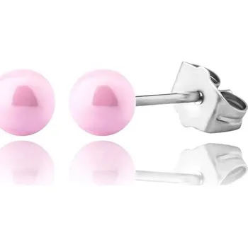 Náušnice Prosperk Náušnice ocelové keramické pecky kuličky Barva: Bílá