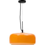 Oranžové skleněné závěsné LED světlo Kave Home Reig 38 cm