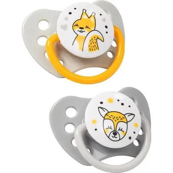 dudlíky BABY ONO BABYONO Dudlík anatomický silikonový 3-6m+ žlutá 2 ks