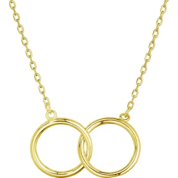 Náhrdelník EVOLUTION GROUP CZ Pozlacený stříbrný náhrdelník s kroužky - 62026