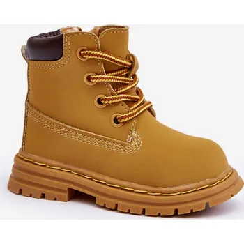 Dětská běžecká obuv Dětské Traperky na Zip Bansi Barva: Béžová, Velikost: 21