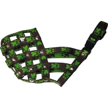 Náhubek pro psa Palkar nylonový náhubek pro psy vel. 4 30 cm x 11 cm černo-zelená (Palkar nylonový náhubek pro psy vel. 4 30 cm x 11 cm černo-zelená)
