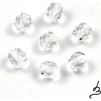 Korálek Broušené korálky 6mm čiré – 30 ks