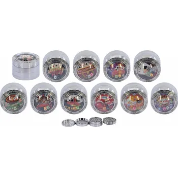 Remo 11431 Drtič tabáku Casino 4x kov+plast ∅5cm 12ks MIX