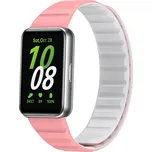 Silikonový magnetický řemínek pro Samsung Galaxy Fit 3 Barva: Růžovo-Bílá