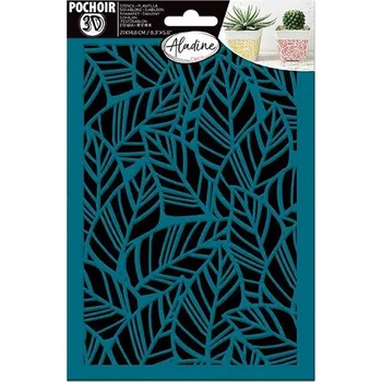 Výtvarná sada 3D šablona, listy velké