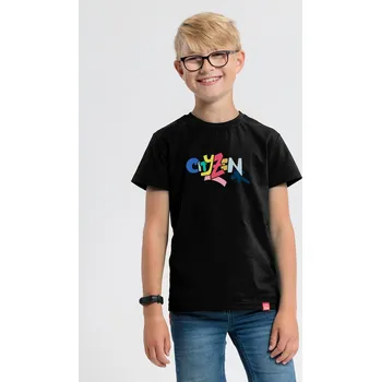 Pánské tričko CityZen - MATYÁŠ Dětské tričko černé s potiskem 164–170