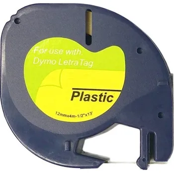 Xerox kompatibilní páska s DYMO 59422, 12mm x 4m, černý tisk / bílý podklad, LetraTag, plastová - ALLPRINT