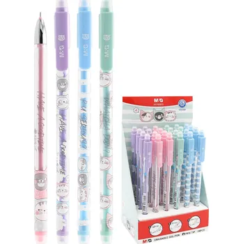 Pero gelové /gumovací M&G So Many Cats Pastel 0,5 mm (4 vzory) - modrá náplň