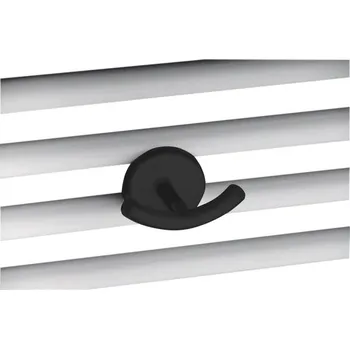 Držák na ručník Aqualine Dvojháček pro rovná a oblá otopná tělesa černá mat 1801-23B