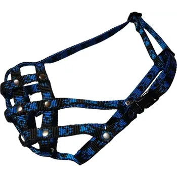 Náhubek pro psa Palkar nylonový náhubek pro zkrácený čumák pro psy vel. 2 22 cm x 4,5 cm černo-modrá
