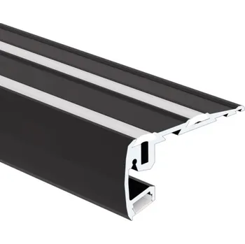 LED osvětlení Ledshopik LED profil schodišťový KLUS STEP černý - LED profil STEP černý - 3m