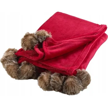 deka Deka Douceur d'intérieur polyester 150 cm x 125 cm červená
