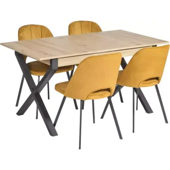 Jídelní set Jídelní sestava Stůl Roco + židle KT 680/M Dub sonoma Doprava ZDARMA.