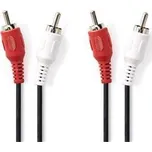 Nedis - Stereofonní Audio Kabel | 2x RCA Zástrčka - 2x RCA Zástrčka | 2 m | Černá barva CAGB24200BK20