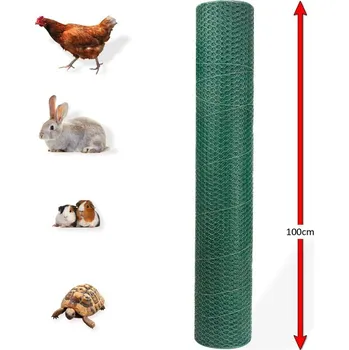 Pletivo DEMA Králičí šestihranné pletivo poplastované 13 mm, 1x25 m, drát 0,8 mm, zelené