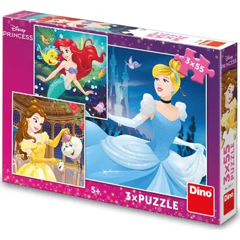 Dino Puzzle Veselé princezny 3x55 dílků