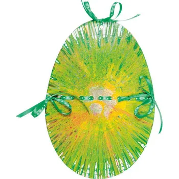 Velikonoční dekorace AUREDNIK Velikonoční vejce s otvory 26,5x18 cm - kartonový výřez tvar k dekoraci