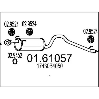 Auto-moto Zadní tlumič výfuku MTS 01.61057