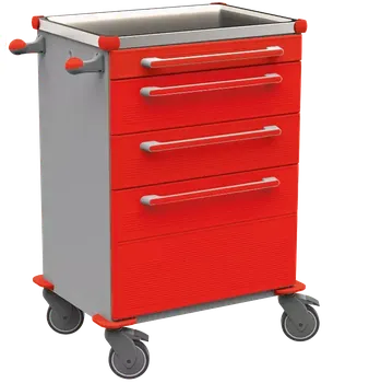 MOBI 59 N vozík zdravotnický, plast ABS, červená