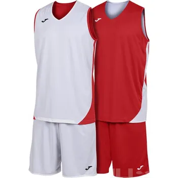 Basketbalový komplet JOMA KANSAS, barva červená - bílá, velikost S