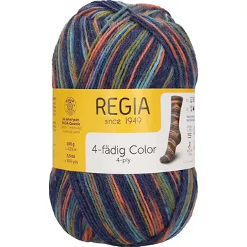 Příze Regia 4-Ply Color 2355 blue-turquoise color (Ponožková příze Regia 2355 blue-turquoise color)