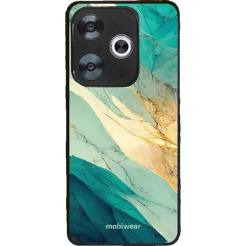 Pouzdro na mobilní telefon Lesklý kryt Mobiwear Glossy - Xiaomi Poco F6 5G - G024G - Zlatavý a zelenkavý mramor (Prémiové lesklé pouzdro, obal, kryt Mobiwear Glossy na mobil Xiaomi Poco F6 5G - G024G - Zlatavý a zelenkavý mramor, materiál Plast + TPU silikon - krytí po všech)