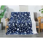 XPOSE® Mikroplyšová deka SAMIRA s beránkem - modrá 140x200 cm, Mikroplyš s beránkem + Prodloužená možnost vrácení zboží do 50 dnů