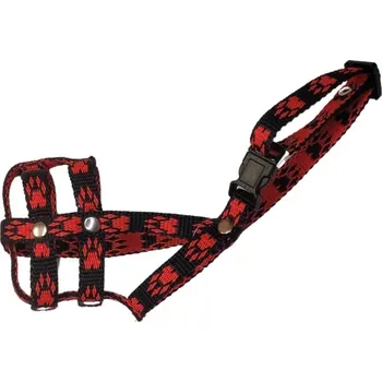 Náhubek pro psa Palkar nylonový náhubek pro psy vel. 0,5 14 cm x 4 cm černo-červená