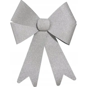 Vánoční dekorace MAŠLE STŘÍBRNÁ BROKÁTOVÁ VÁNOČNÍ OZDOBNÁ 30X19 CM MAŠLIČKA OZDOBNÁ