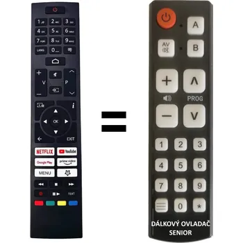 Gogen RC45157 náhradní dálkový ovladač pro adroid TV - IR bez hlasových funkcí.