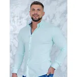 Luxusní elastická pánská košile VSB2405 mentolová, VELIKOST 4XL
