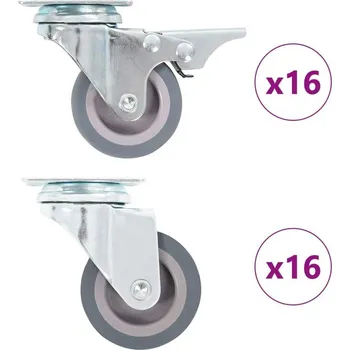 zvedák vidaXL 32 ks otočná kolečka 50 mm [277915]