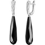 Stříbrné náušnice Hekaté s přírodním onyxem a Brilliance Zirconia