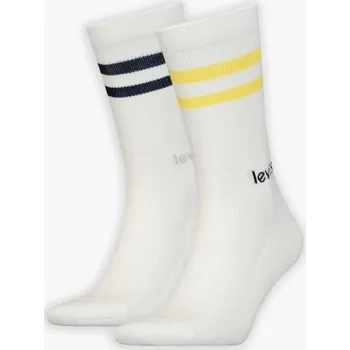 Pánské ponožky LEVI'S® VYSOKÉ PONOŽKY SPORT.PRUHY -ŽLUTOMODRÉ 2 PÁRY 35/38