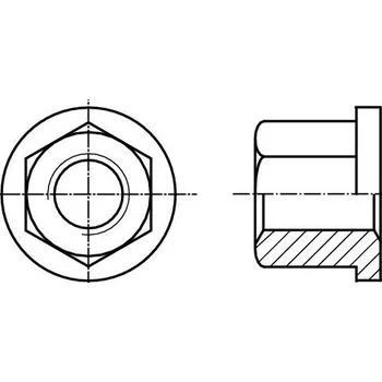Matice Matice s límcem vysoká 1,5D dle din 6331 m10 pevnost 10.9 bez povrchu