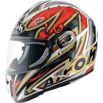 Helma na motorku AIROH DRAGON WIZARD DRW55 - červená integrální helma XXL