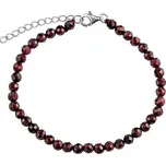 Stříbrný náramek Tabby s pravým granátem