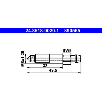 Autodílna Odvzdušňovací šroub / ventil ATE 24.3518-0020.1