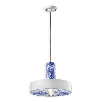 Ferroluce Závěsné svítidlo PL, ∅ 35 cm, 1xE27 Barva: Květinová modrá