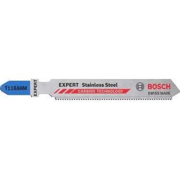 Pilový plátek Bosch EXPERT STAINLESS STEEL T 118 AHM pilový plátek 83mm, 1,1mm, 3ks, na ocel, pro přímočaré pily
