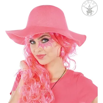 Karnevalový doplněk Rubies USA Klobouk HIPPIE růžový